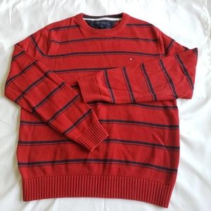 ↓$32 Tommy Hilfiger striped red sweater